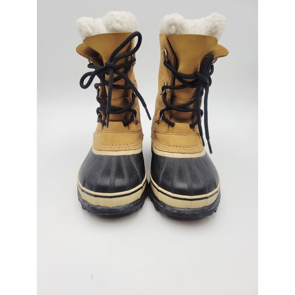 SOREL Caribou Waterproof GIRLS Buff Ankle Boots YOUTH Sz 4 - Picture 6 of 14